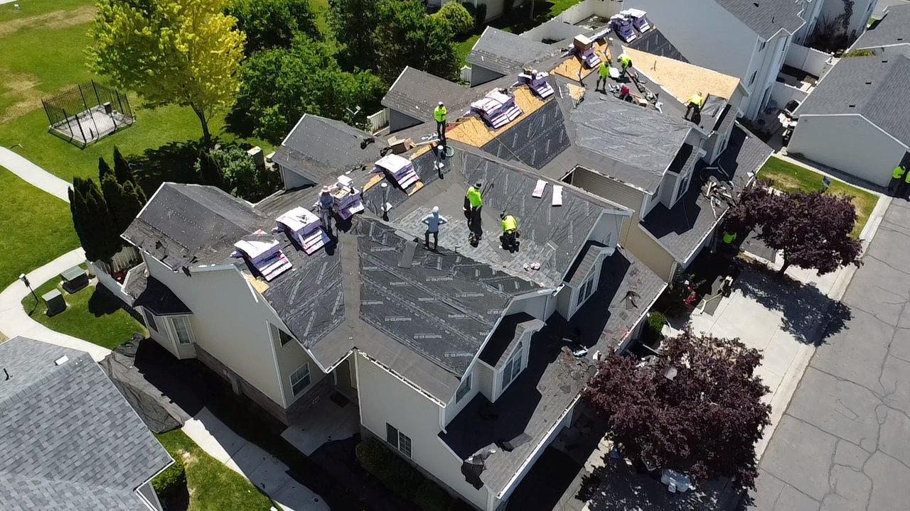 Powerful Roofing Services crew installing a new roof in Salt Lake City